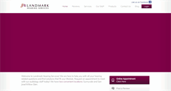 Desktop Screenshot of landmarkhearing.com